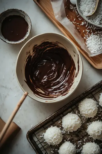Dark Chocolate Coconut Balls