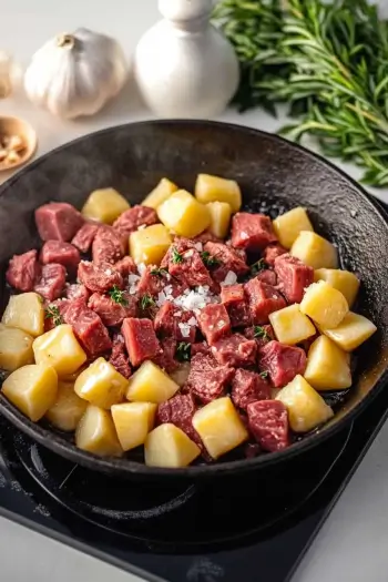 Garlic Butter Steak Bites & Potatoes