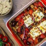 Melted Feta and Veggie Bake