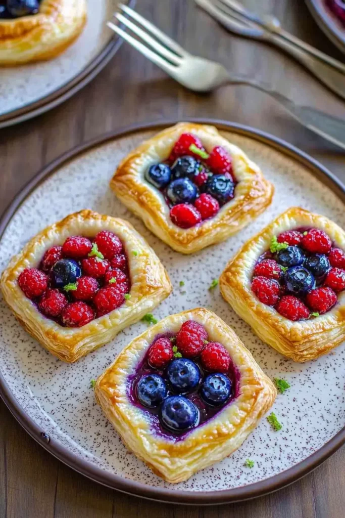 blueberry and strawberry breakfast pastries
