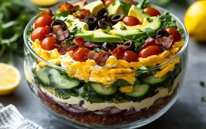 layered brunch salad