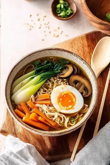 mushroom ramen bowl