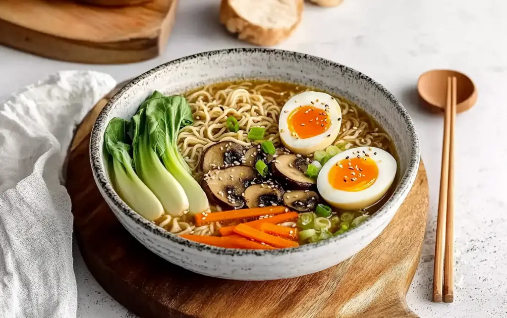 mushroom ramen bowl