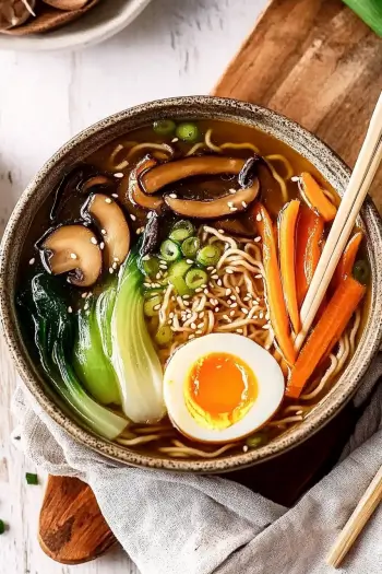 mushroom ramen bowl