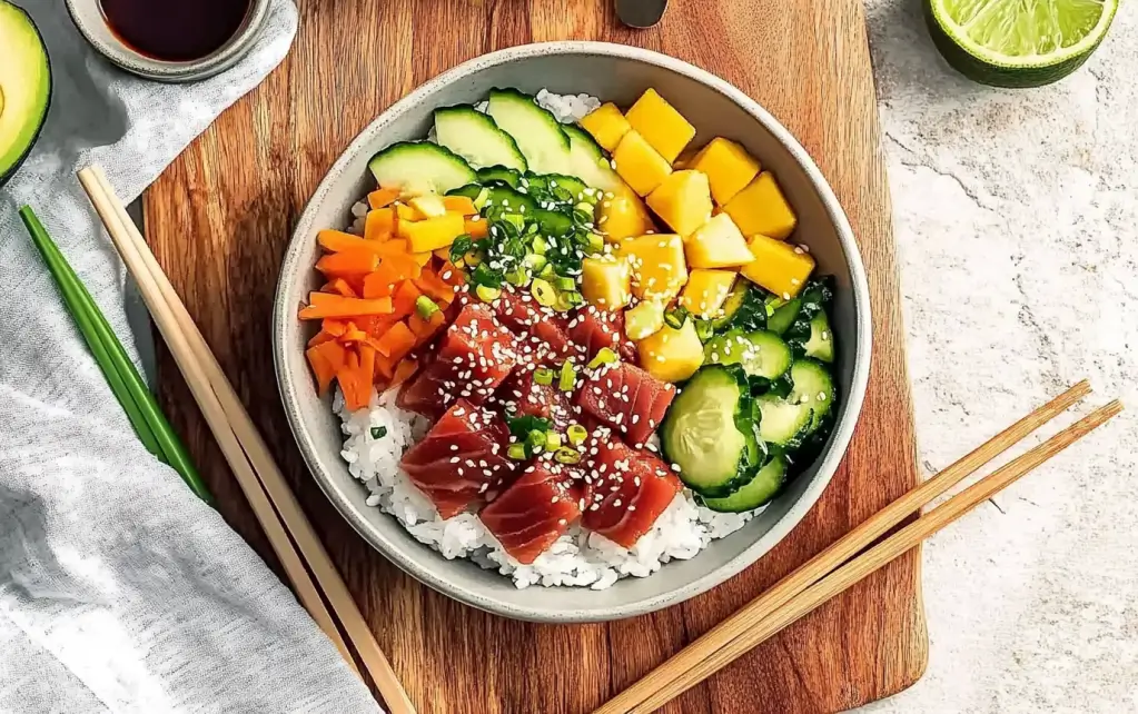 spicy ahi tuna poke bowl