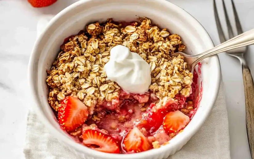 Almond Flour Strawberry Crisp