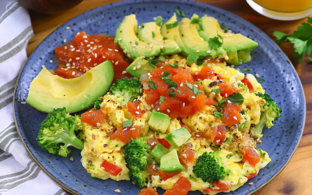 Breakfast veggie scramble