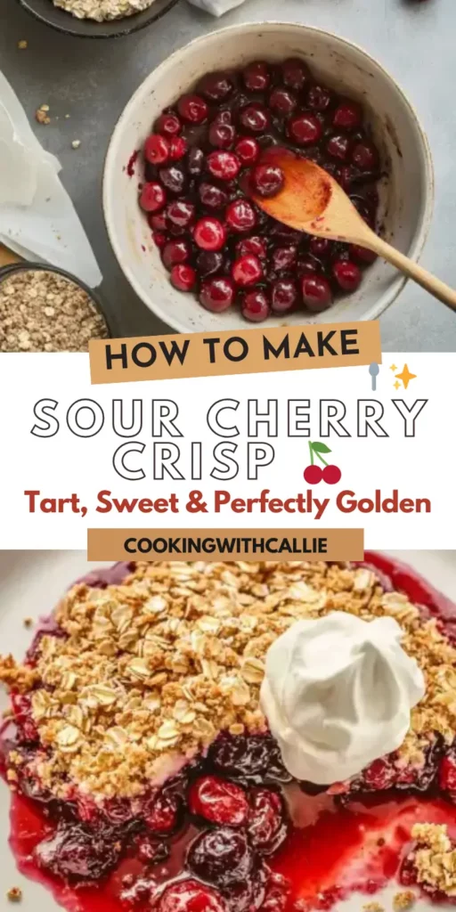 Tart & Sweet Sour Cherry Crisp – Summer’s Coziest Dessert 🍒