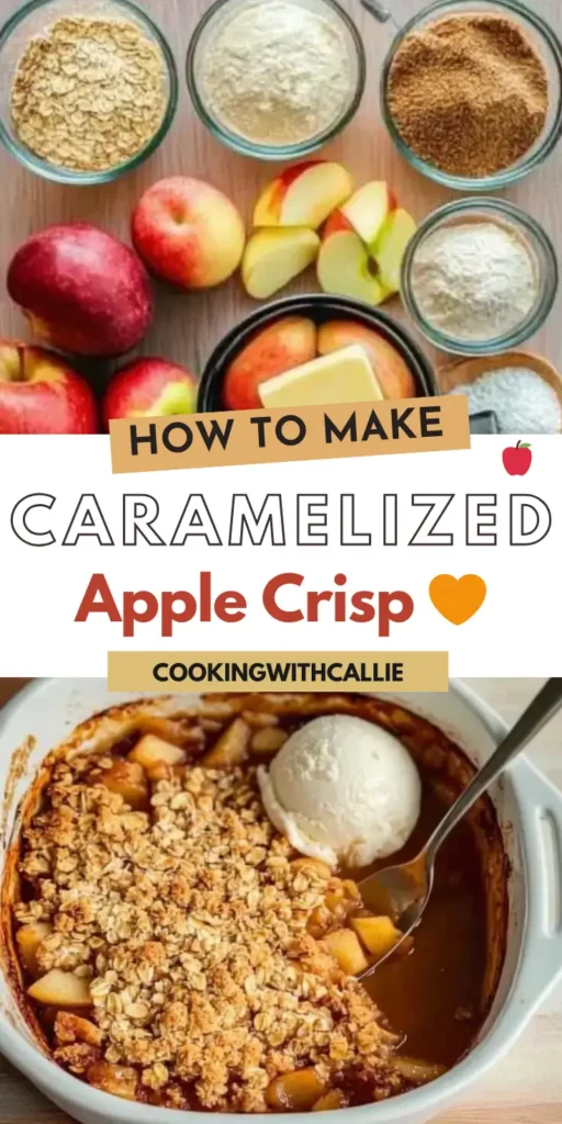 🍎 Caramelized Apple Crisp 🥄 Buttery, Golden & Fall-Perfect 🍂