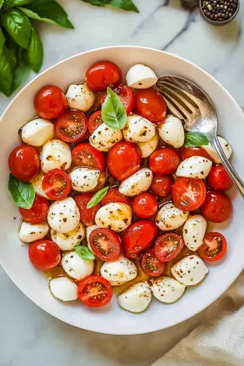 Fresh Cherry Tomato Caprese Salad