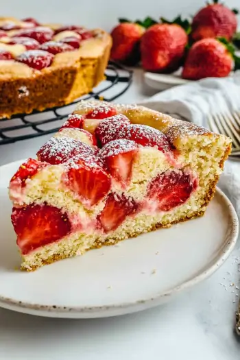 fresh strawberry cake