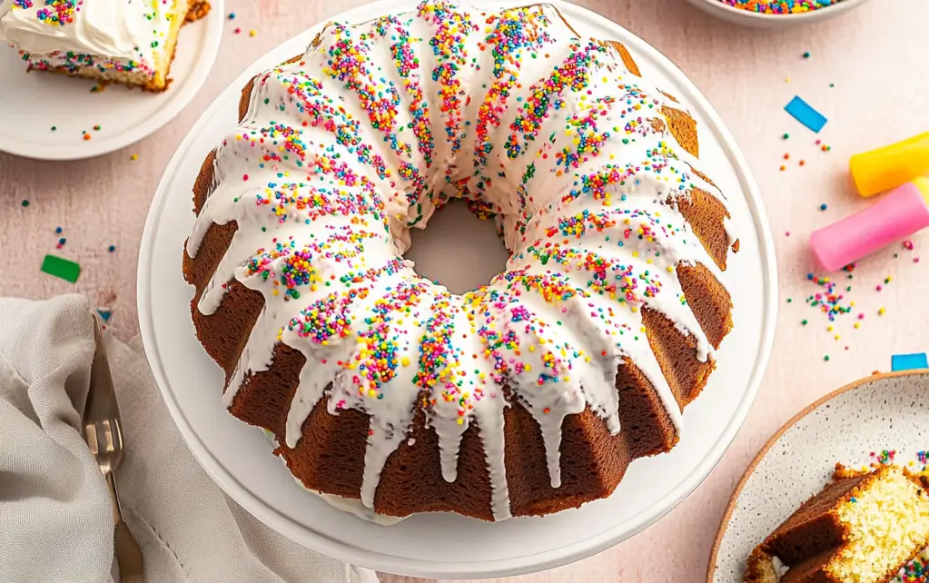 Homemade Funfetti Bundt Cake
