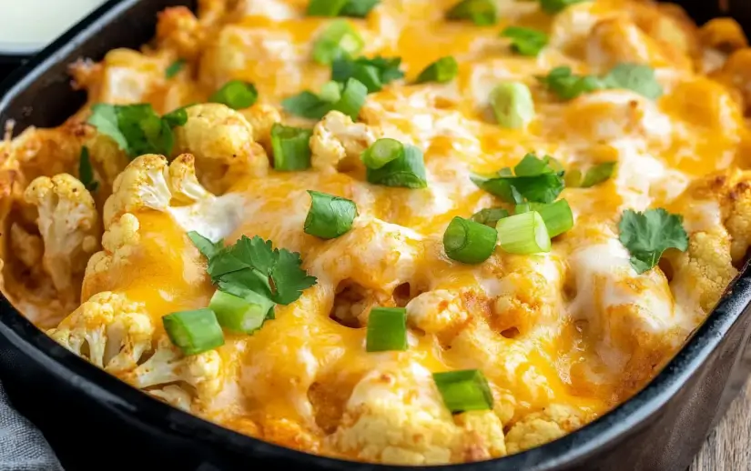 Keto Buffalo Chicken Cauliflower Casserole 3