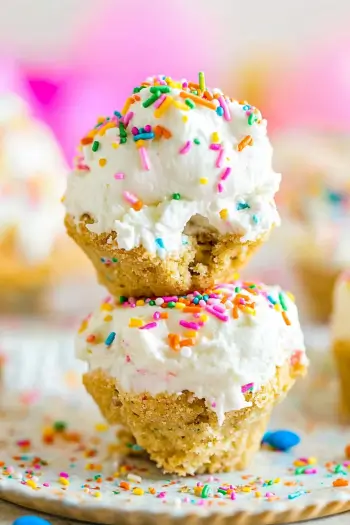 No Bake Funfetti Cheesecake Bites 🎉🧁
