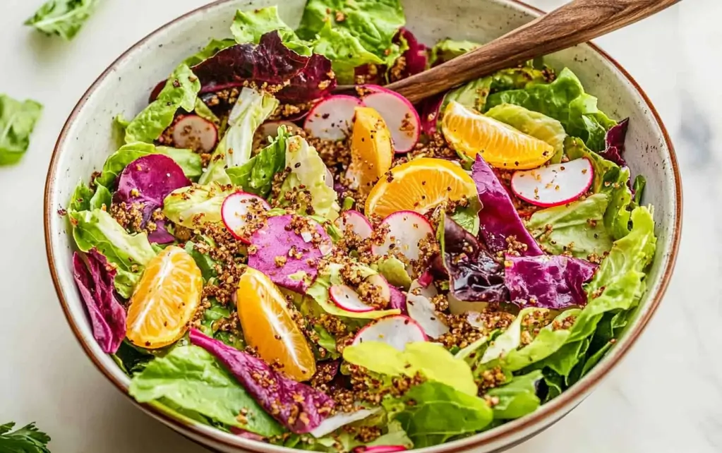 Tangy Kumquat & Radish Salad with Dukkah