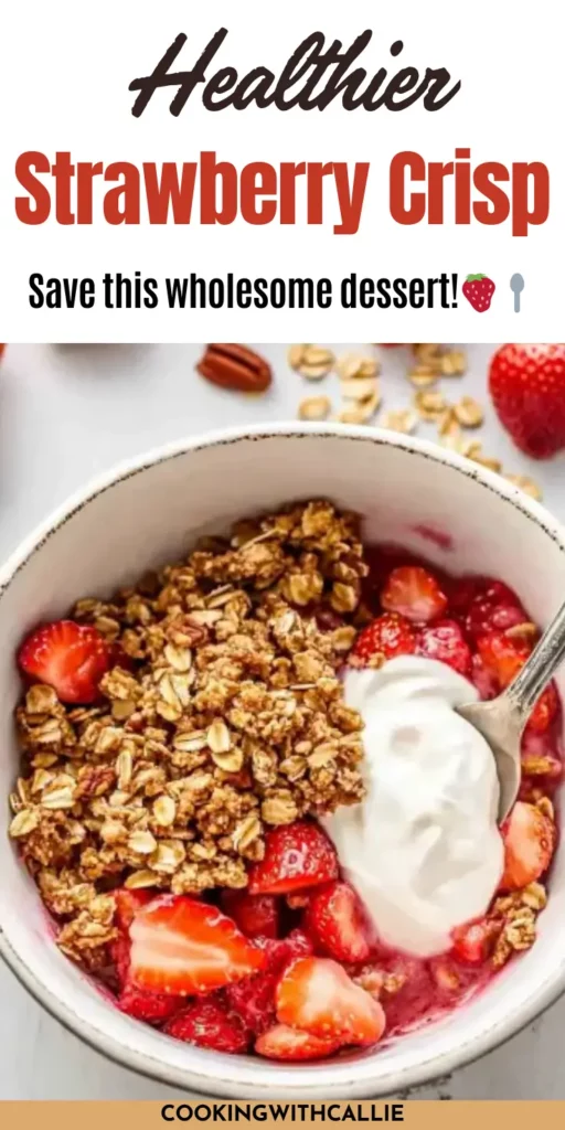 🍓 Healthier Strawberry Crisp (So Cozy!) 🥄