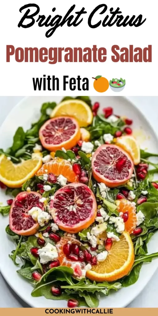 This Citrus Pomegranate Salad is sunshine on a plate—juicy grapefruit, sweet tangerine, and Cara Cara orange slices layered over baby greens with creamy feta and pops of pomegranate. Drizzled with a garlicky lemon vinaigrette, it’s the perfect side dish for brunch or a light lunch. 🌿✨ Make it in under 30 mins and wow your guests or treat yourself! Save now for citrus season joy. 🍊💖