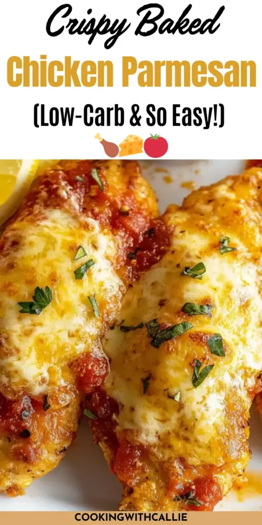 Crispy Baked Chicken Parmesan (Low-Carb & So Easy!) 🍗🧀🍅