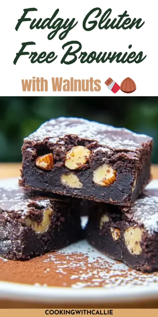 Fudgy Gluten Free Brownies with Walnuts 🍫🌰