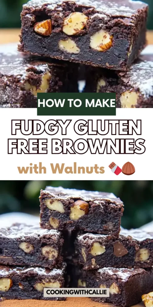 Fudgy Gluten Free Brownies with Walnuts 🍫🌰