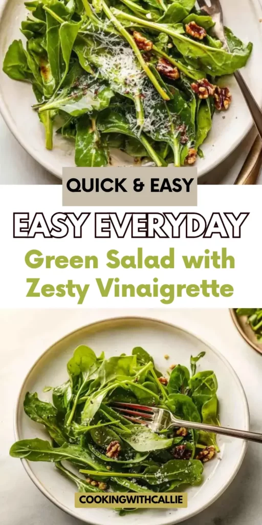 Easy Everyday Green Salad with Zesty Vinaigrette	