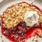 sour cherry crisp