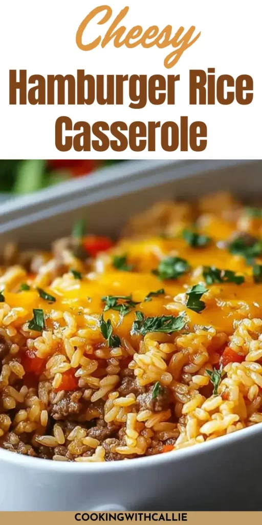 This Easy Hamburger Rice Casserole