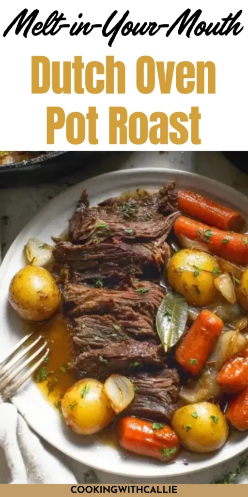 This Dutch oven pot roast is the ultimate comfort food—tender chuck roast, soft carrots, and buttery potatoes all slow-cooked in rich, savory broth. Perfect for chilly nights, holidays, or family Sundays! Mostly hands-off and even better as leftovers. Save now and cozy up later!