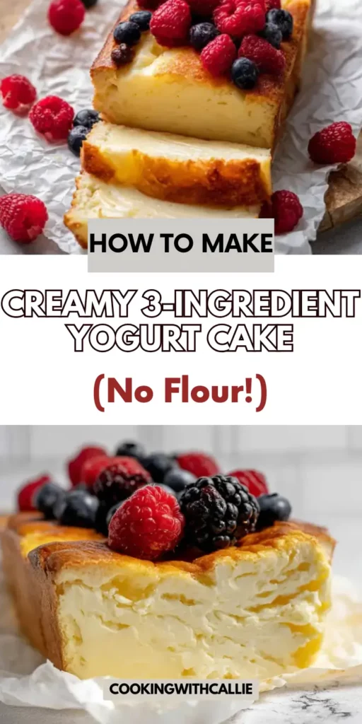 Creamy 3-Ingredient Yogurt Cake (No Flour!)	