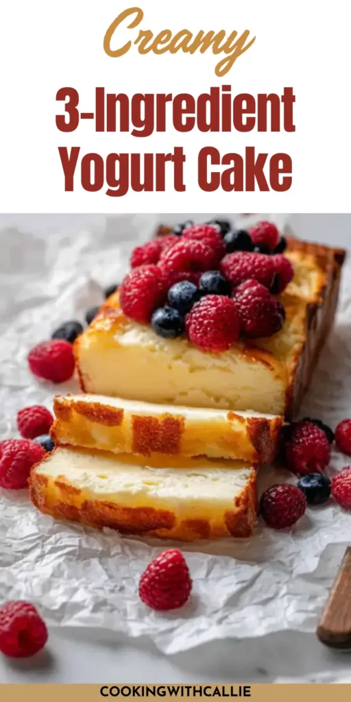 Creamy 3-Ingredient Yogurt Cake (No Flour!)	