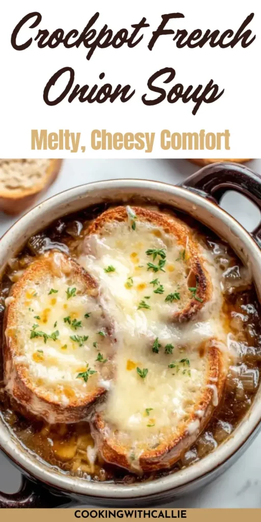 Crockpot French Onion Soup – Melty, Cheesy Comfort