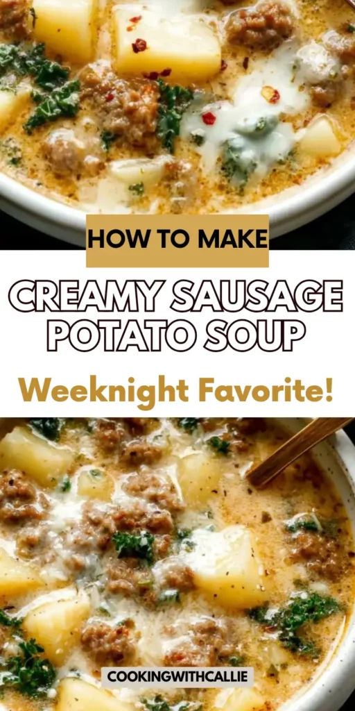 Creamy Sausage Potato Soup 🥔✨ Weeknight Favorite!
