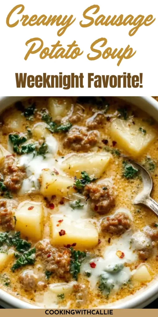 Creamy Sausage Potato Soup 🥔✨ Weeknight Favorite!
