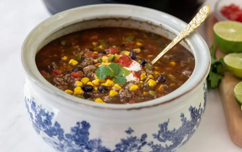 Cozy Slow Cooker Taco Soup