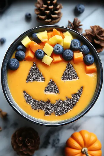 Jack-O’-Lantern Smoothie Bowls