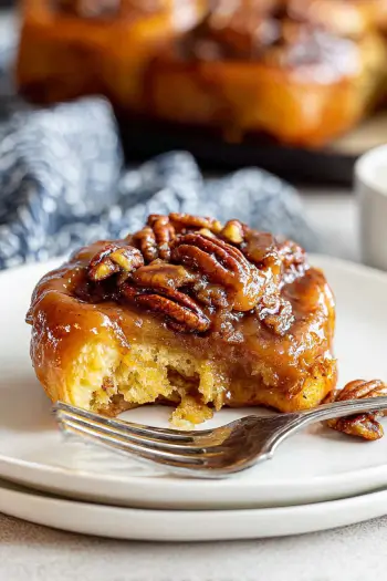 Pumpkin Sticky Buns with Caramel & Pecans