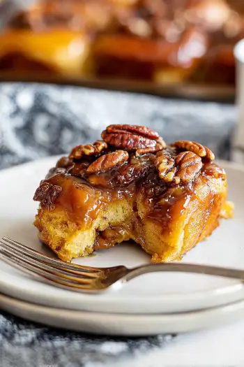 Pumpkin Sticky Buns with Caramel & Pecans
