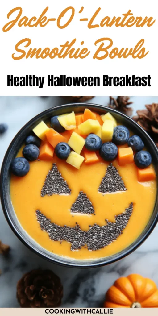 Jack-O’-Lantern Smoothie Bowls