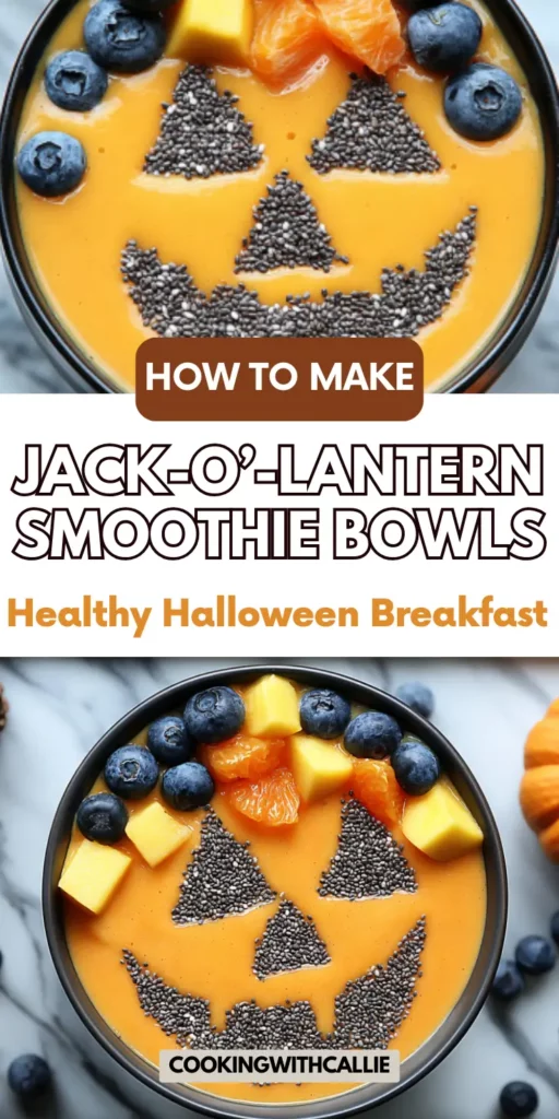 Jack-O’-Lantern Smoothie Bowls