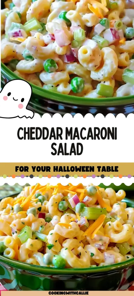Spooky Cheddar Macaroni Salad for Your Halloween Table 