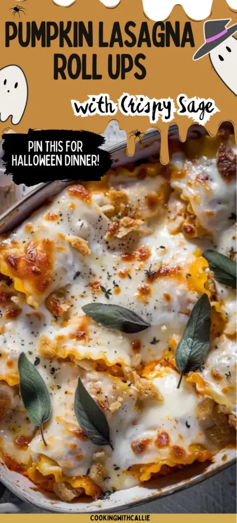 Pumpkin Lasagna Roll Ups
